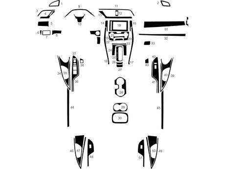 honda civic 2016-2021 (sedan / hatchback) Dash Kit Diagram