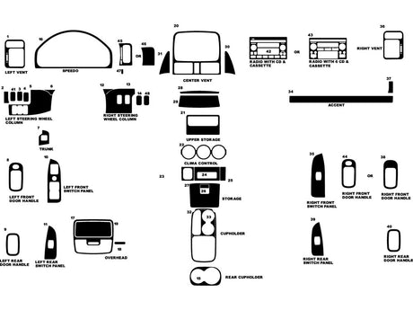 honda cr-v 2002-2004 Dash Kit Diagram