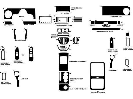 honda element 2003-2006 Dash Kit Diagram