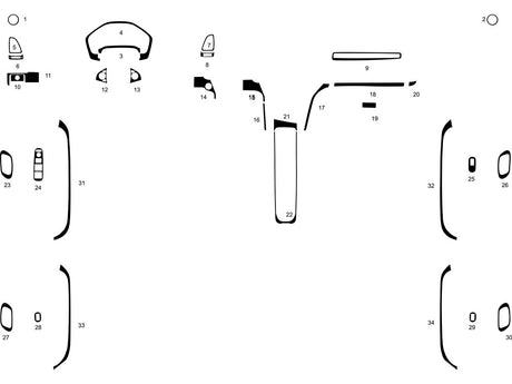 honda hr-v 2016-2022 Dash Kit Diagram