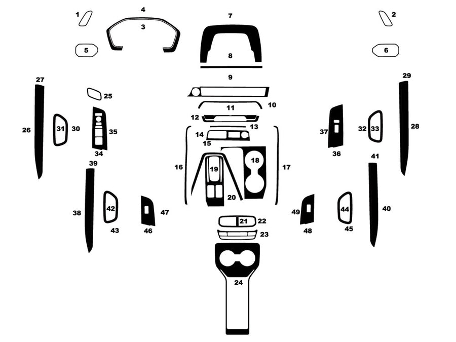 honda pilot 2023-2023 Dash Kit Diagram