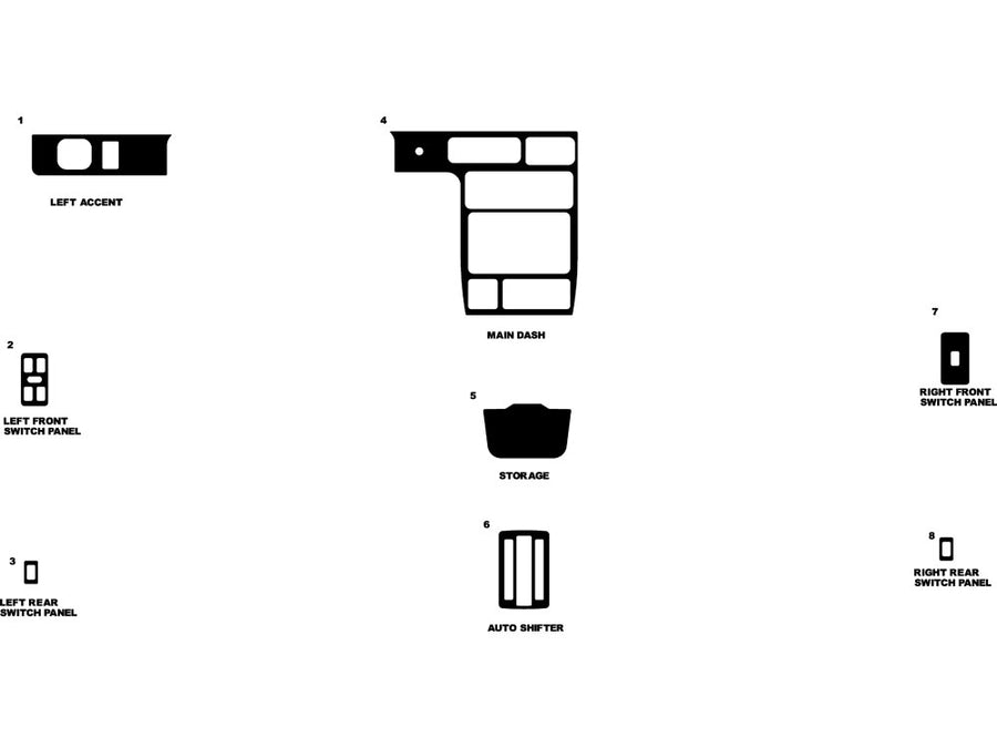 hyundai elantra 1994-1995 Dash Kit Diagram