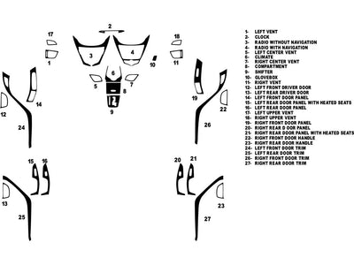 hyundai elantra 2011-2013 (sedan) Dash Kit Diagram