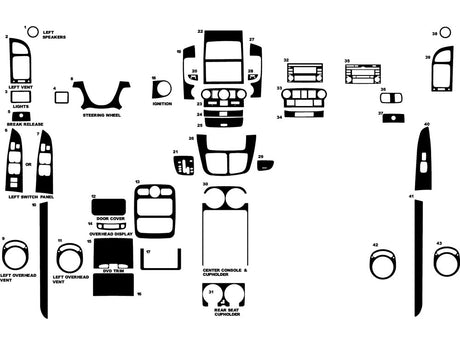 hyundai entourage 2007-2009 Dash Kit Diagram