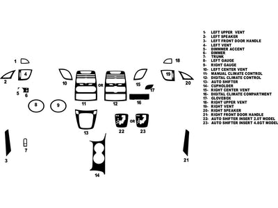 hyundai genesis 2010-2012 (coupe) Dash Kit Diagram