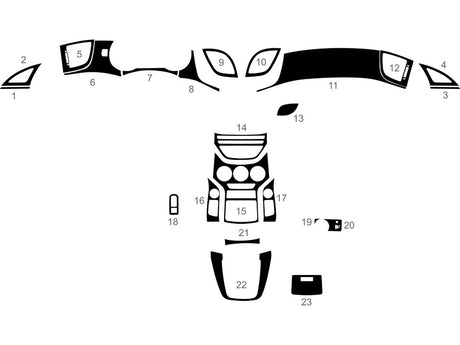 hyundai genesis 2013-2016 (coupe) Dash Kit Diagram