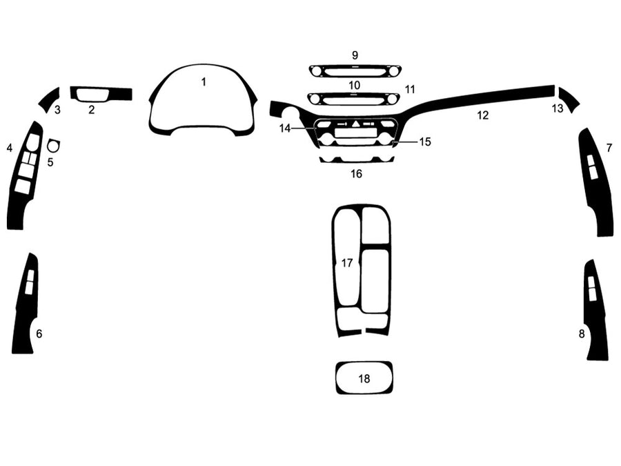hyundai ioniq 2018-2022 (electric) Dash Kit Diagram