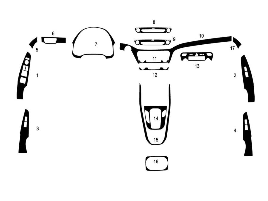 hyundai ioniq 2018-2022 (hybrid) Dash Kit Diagram