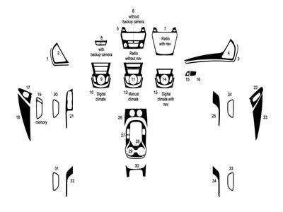 hyundai santa fe 2013-2018 Dash Kit Diagram