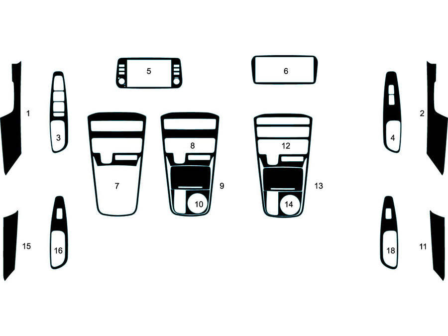 hyundai santa fe 2021-2022 Dash Kit Diagram