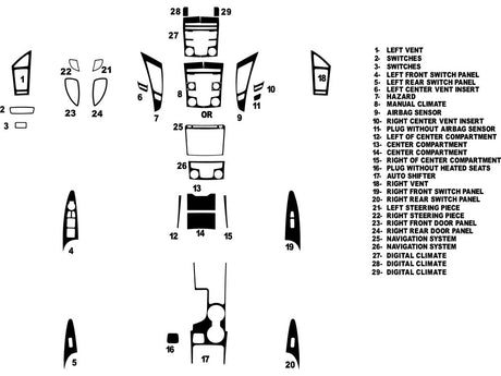 hyundai sonata 2011-2014 Dash Kit Diagram