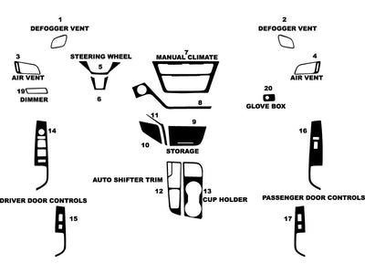 hyundai sonata 2015-2017 Dash Kit Diagram