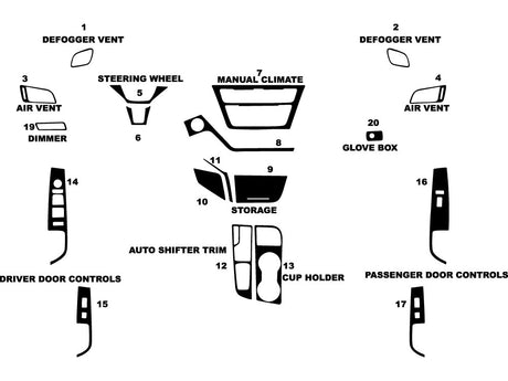 hyundai sonata 2015-2017 Dash Kit Diagram