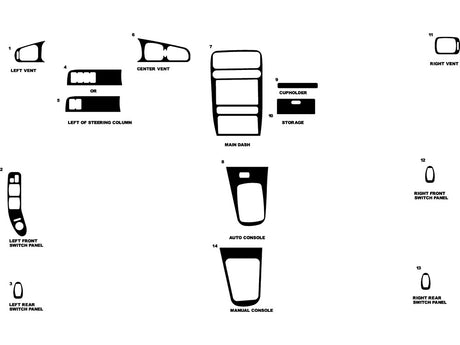 hyundai sonata 1995-1996 Dash Kit Diagram