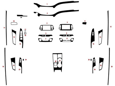 hyundai tucson 2019-2021 Dash Kit Diagram