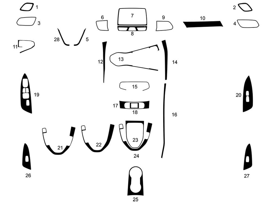 hyundai veloster 2019-2022 Dash Kit Diagram