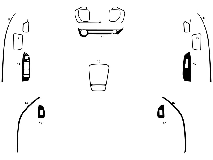 hyundai venue 2020-2025 Dash Kit Diagram