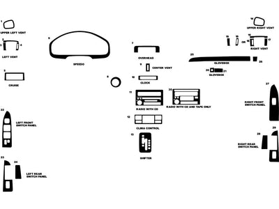 hyundai xg350 2001-2005 Dash Kit Diagram