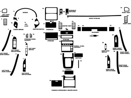 infiniti g35 2005-2006 (sedan) Dash Kit Diagram