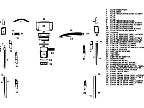 infiniti g37 2010-2013 (sedan) Dash Kit Diagram