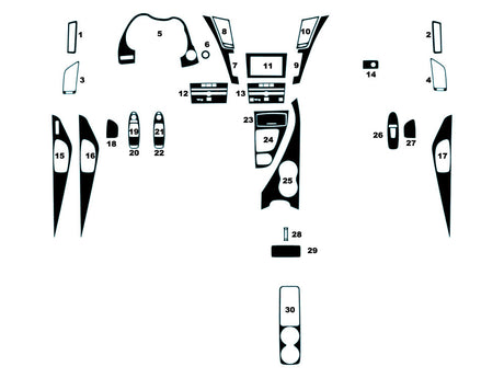infiniti q60 2017-2022 Dash Kit Diagram