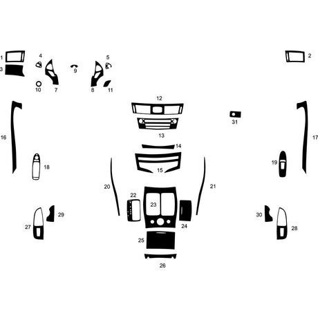 infiniti m35 2011-2013 Dash Kit Diagram