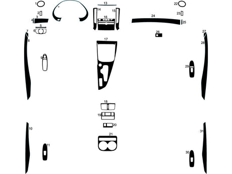 infiniti qx50 2019-2025 Dash Kit Diagram