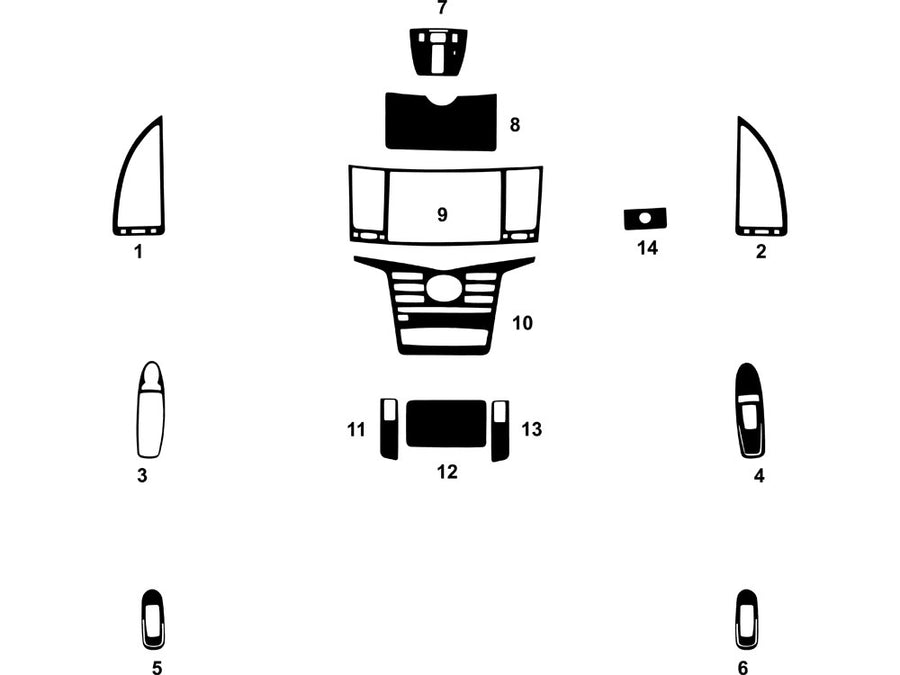 infiniti qx80 2014-2019 Dash Kit Diagram
