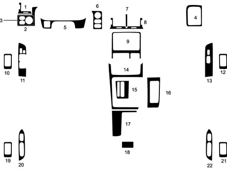 isuzu rodeo 2003-2004 Dash Kit Diagram