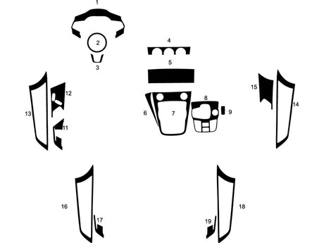 jaguar f-type 2014-2023 Dash Kit Diagram