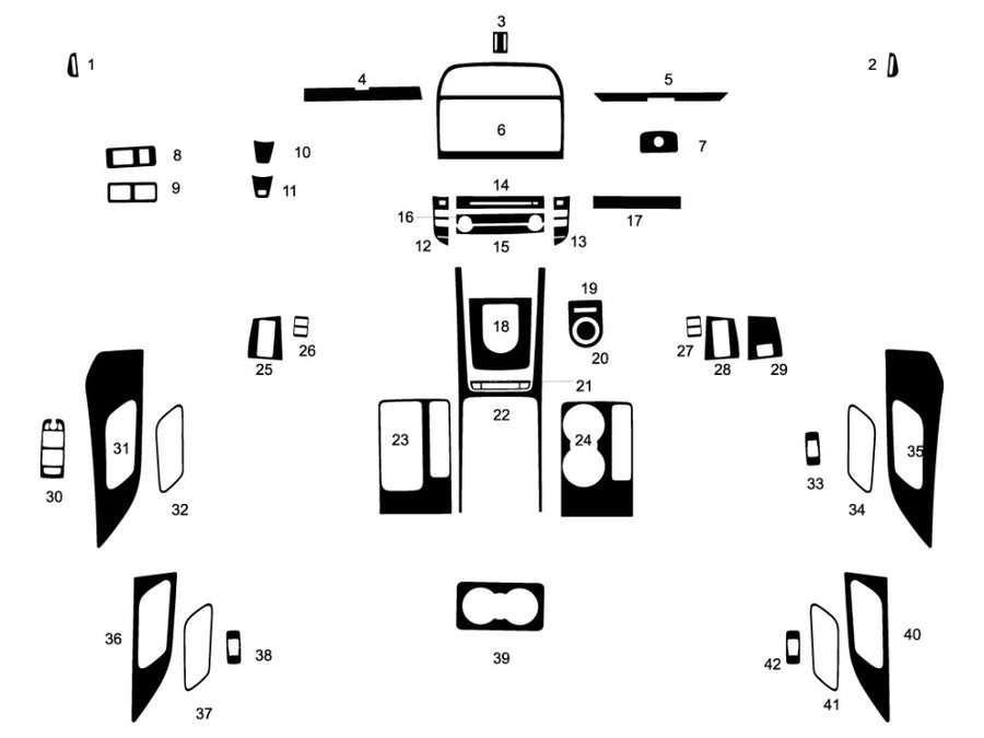 jaguar f-pace 2017-2020 Dash Kit Diagram