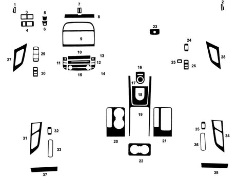 jaguar xe 2017-2019 Dash Kit Diagram