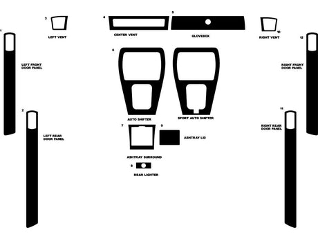 jaguar xj-series 1987-1992 Dash Kit Diagram