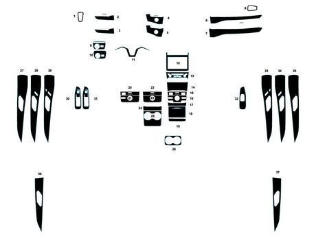jeep grand cherokee 2022-2025 (5th generation) Dash Kit Diagram