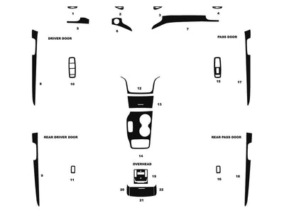jeep grand cherokee 2014-2017 Dash Kit Diagram