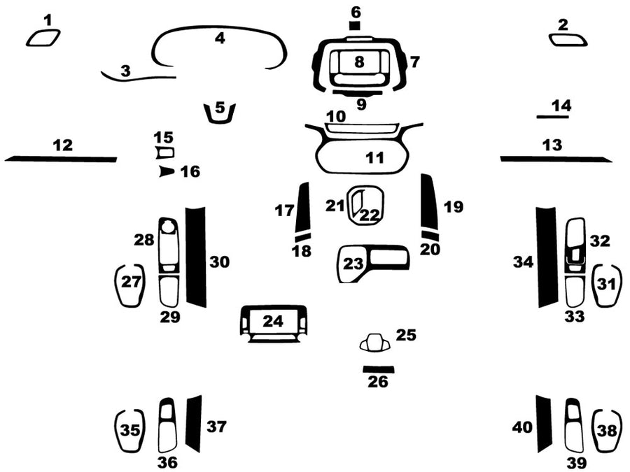 jeep renegade 2015-2020 Dash Kit Diagram