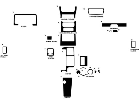 jeep wrangler 2003-2006 Dash Kit Diagram