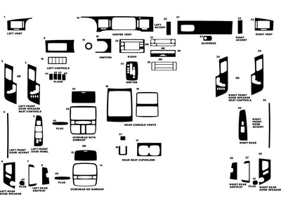 kia amanti 2004-2006 Dash Kit Diagram