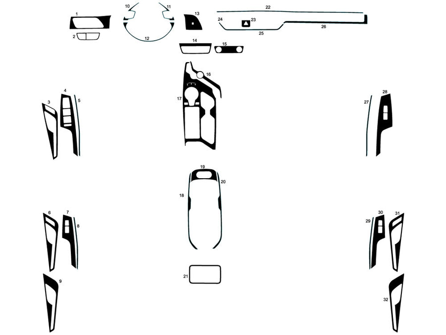 kia ev6 2022-2024 Dash Kit Diagram