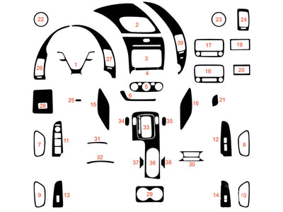 kia forte 2014-2018 (sedan) Dash Kit Diagram