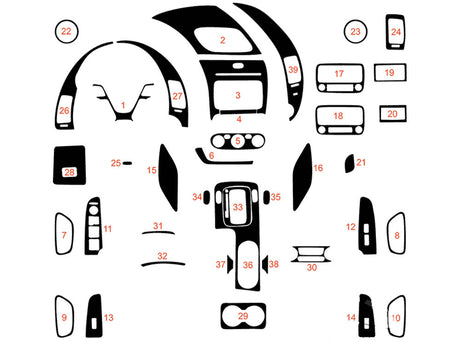 kia forte 2014-2018 (sedan) Dash Kit Diagram