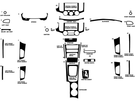 kia optima 2007-2008 Dash Kit Diagram