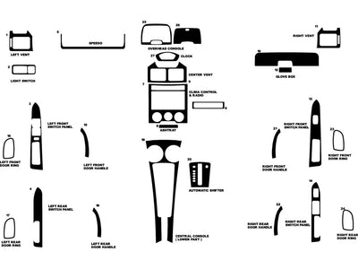 kia rio 2003-2005 Dash Kit Diagram