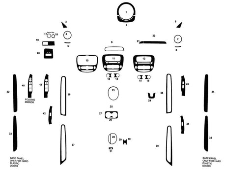 kia soul 2014-2019 Dash Kit Diagram