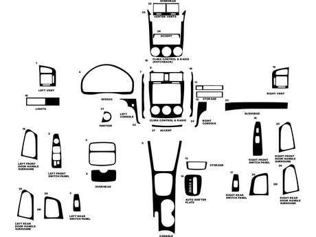 kia spectra 2005-2006 Dash Kit Diagram