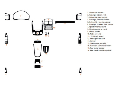 kia spectra 2007-2009 Dash Kit Diagram