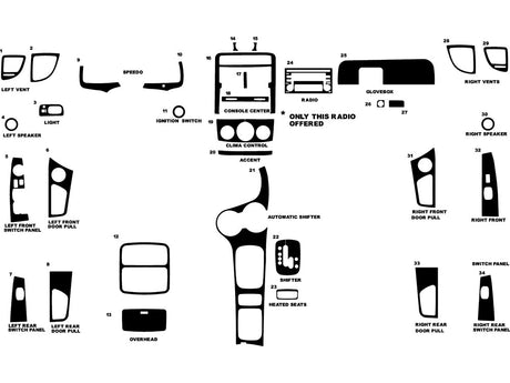 kia sportage 2005-2008 Dash Kit Diagram