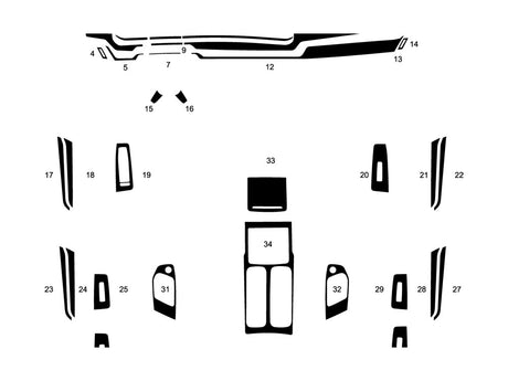 kia telluride 2020-2025 Dash Kit Diagram