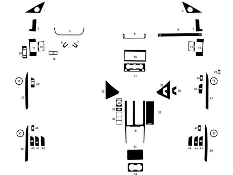 land rover discovery 2017-2025 Dash Kit Diagram