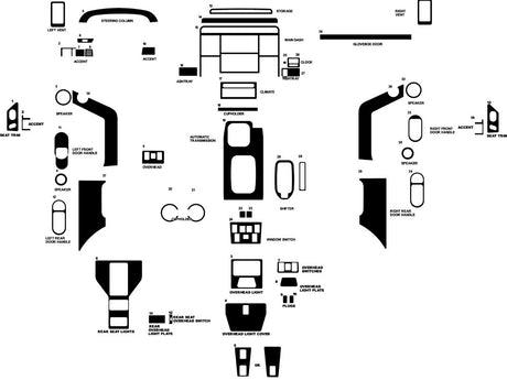 land rover discovery 1999-2004 Dash Kit Diagram